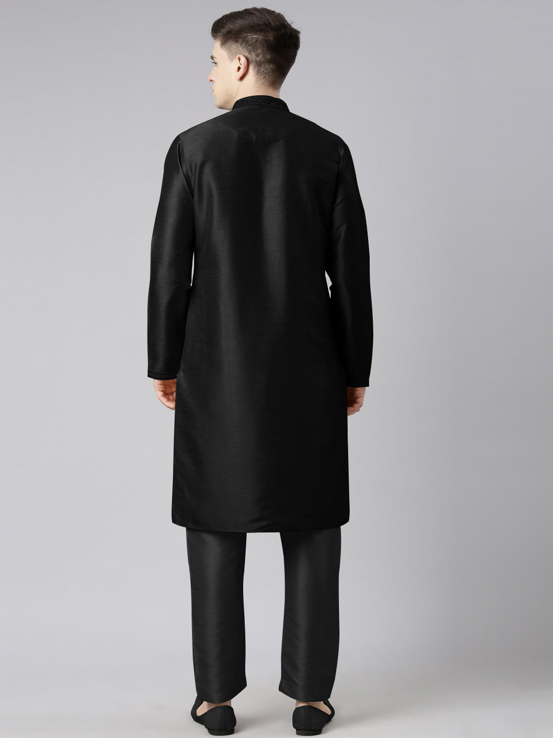 Black Embroidered Kurta Set