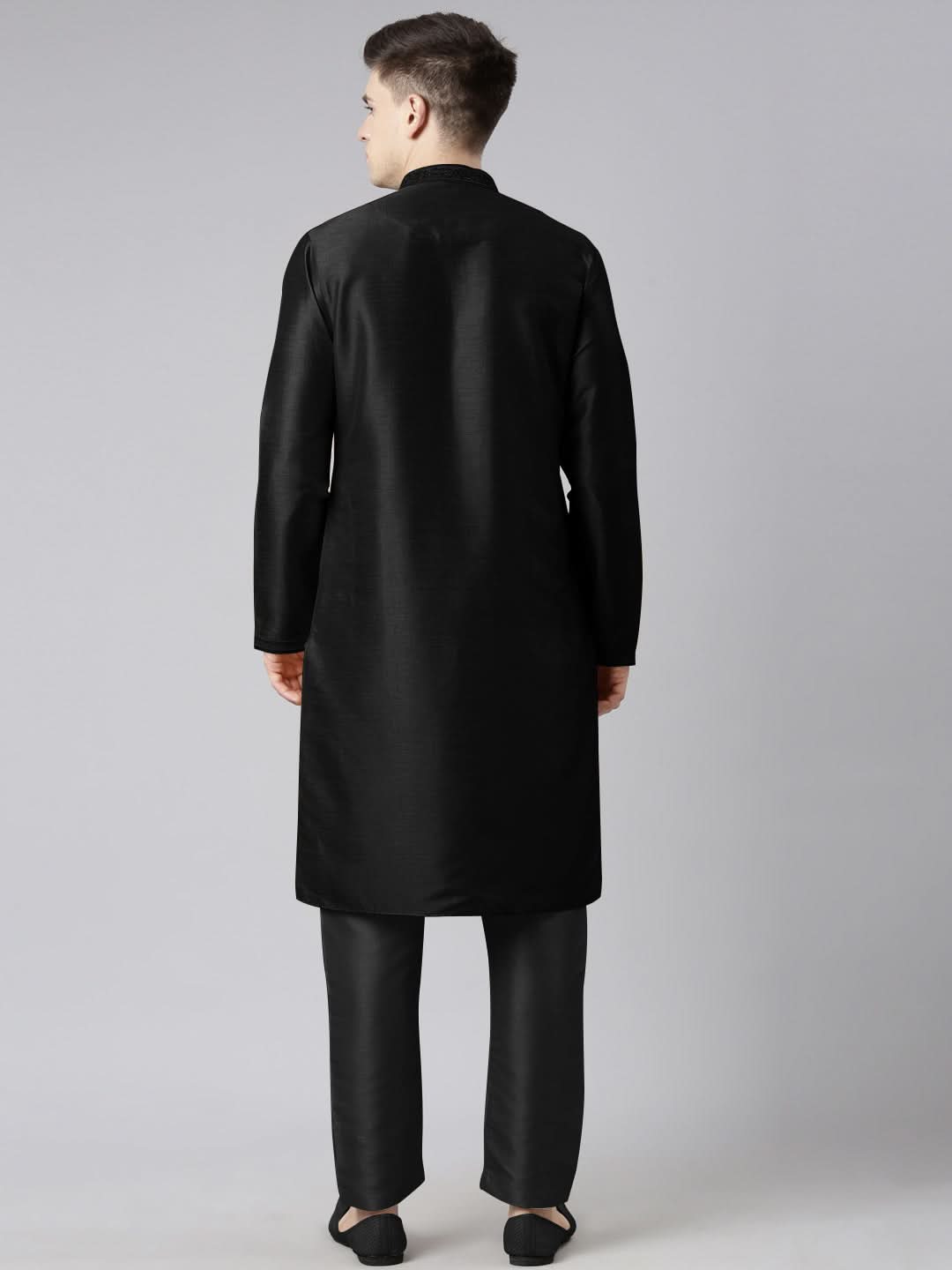 Black Embroidered Kurta Set