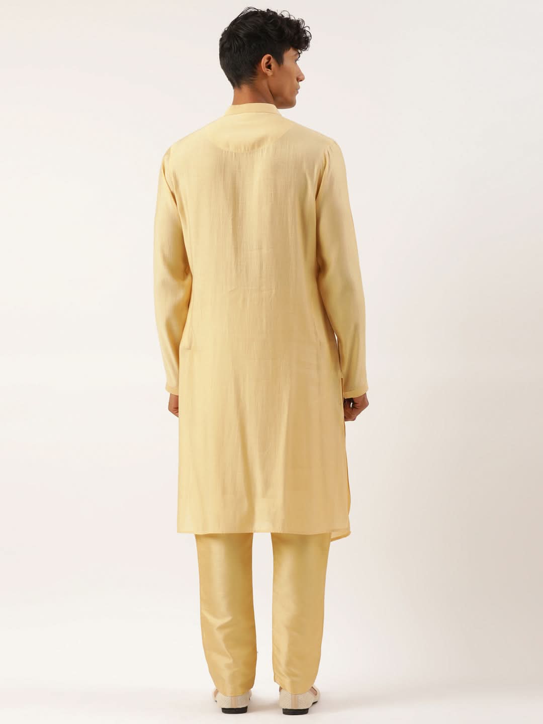 Gold Side Open Layered Kurta Set
