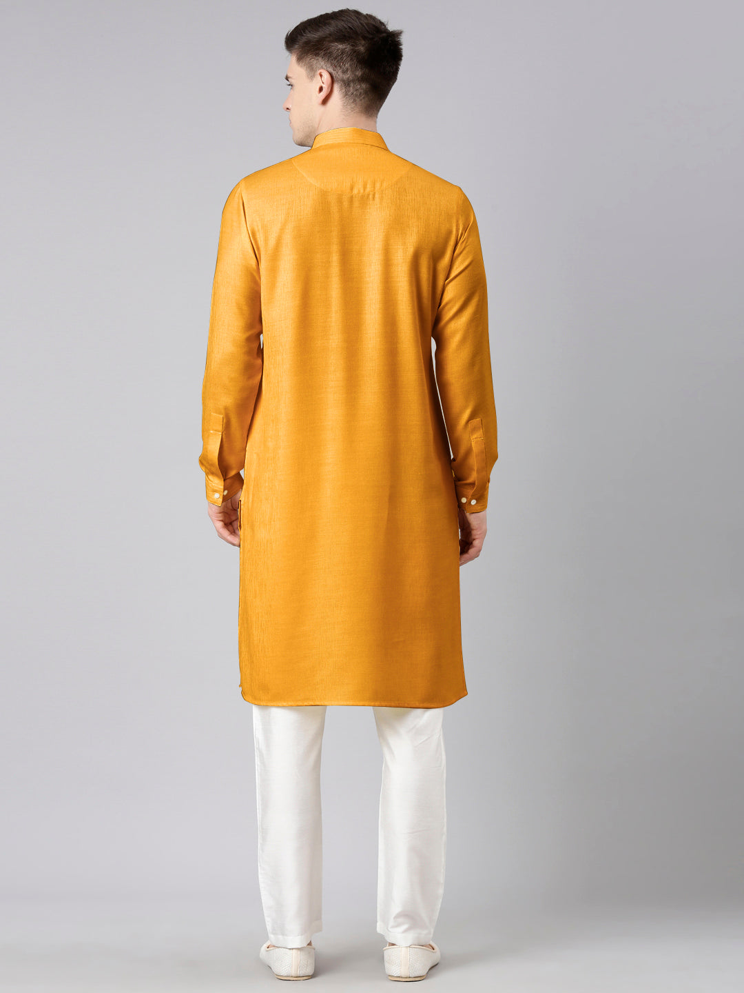 Mustard Pathani Kurta Set