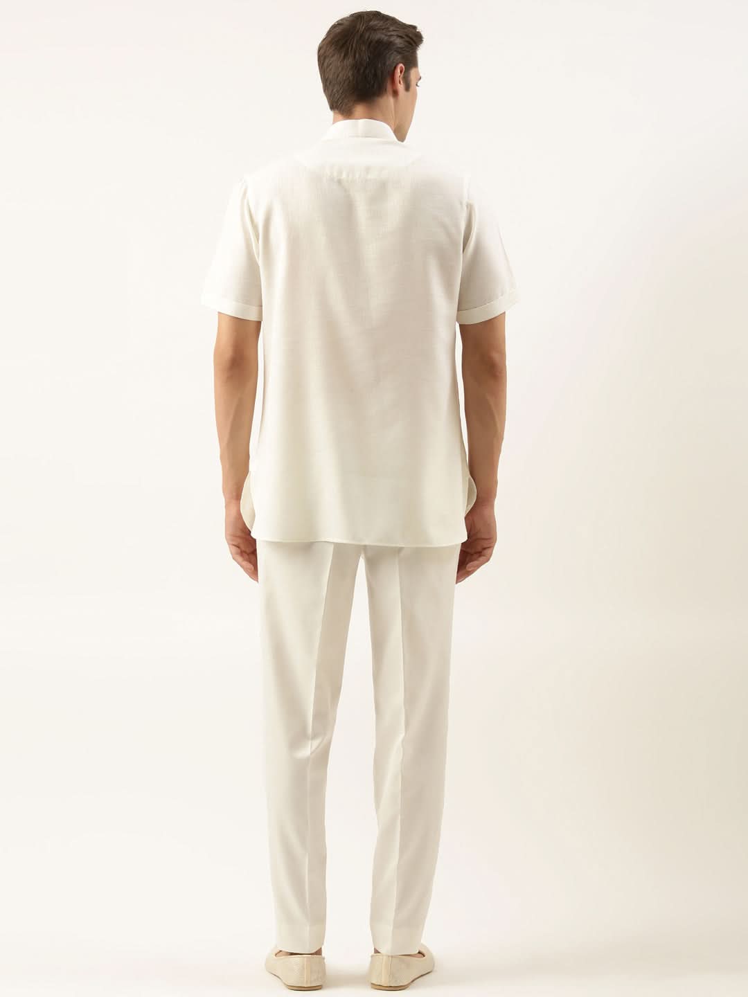 White Cotton Short Kurta