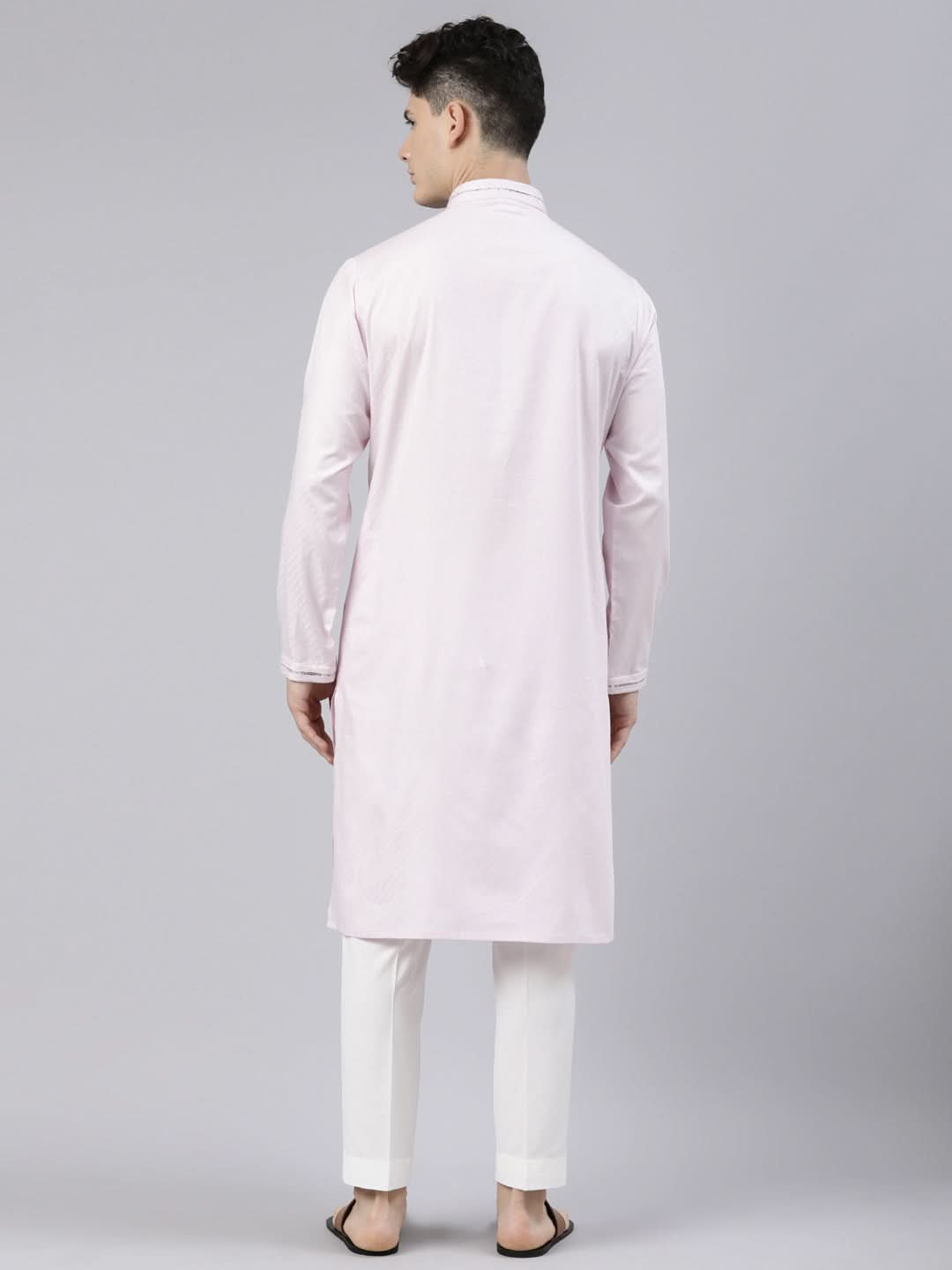 Baby Pink Cotton Kurta Set