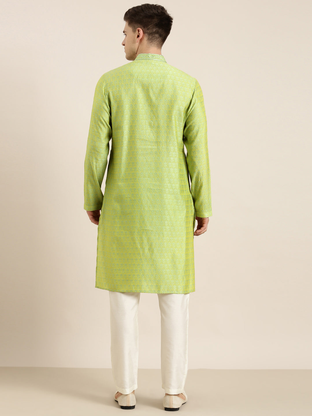 Jade Green Banarasi Jacquard Kurta Set