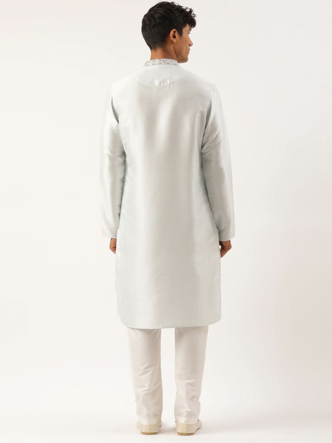 Aqua Blue Gota and Dori Embroideried Kurta Set