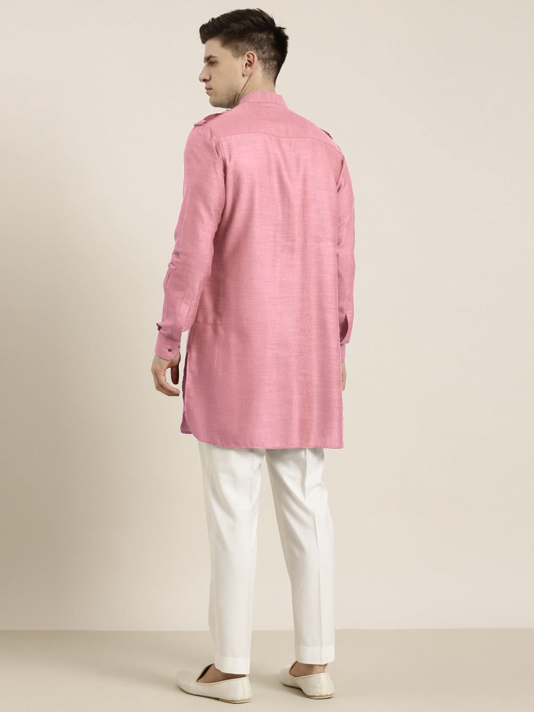 Old Rose cotton Short Pathani