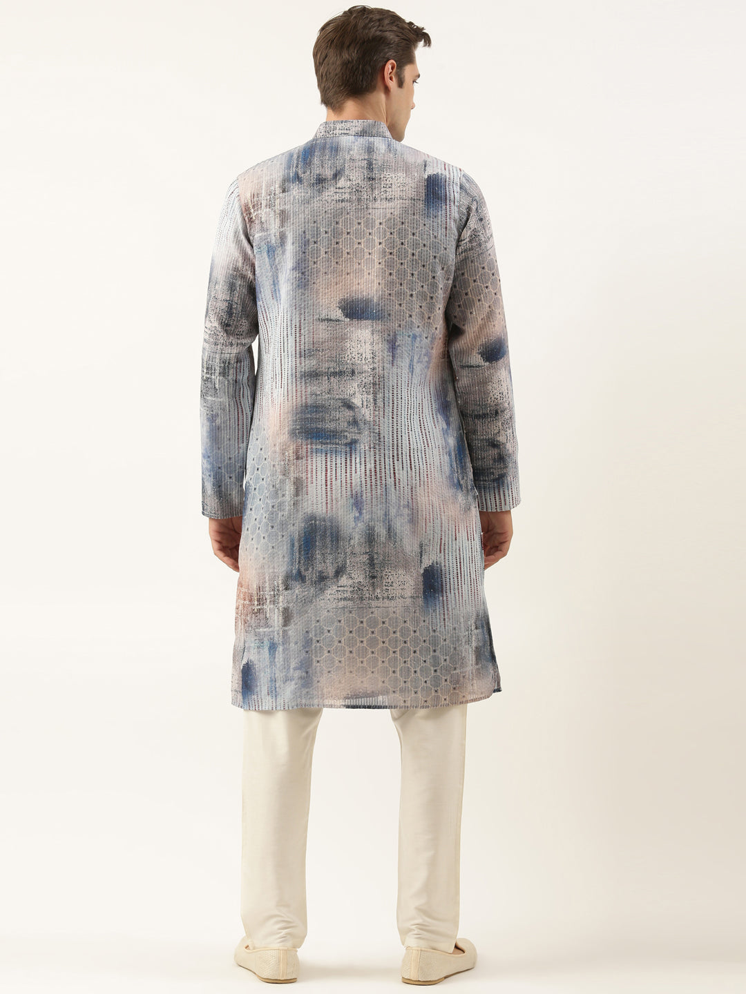 Blue Printed Kurta Set