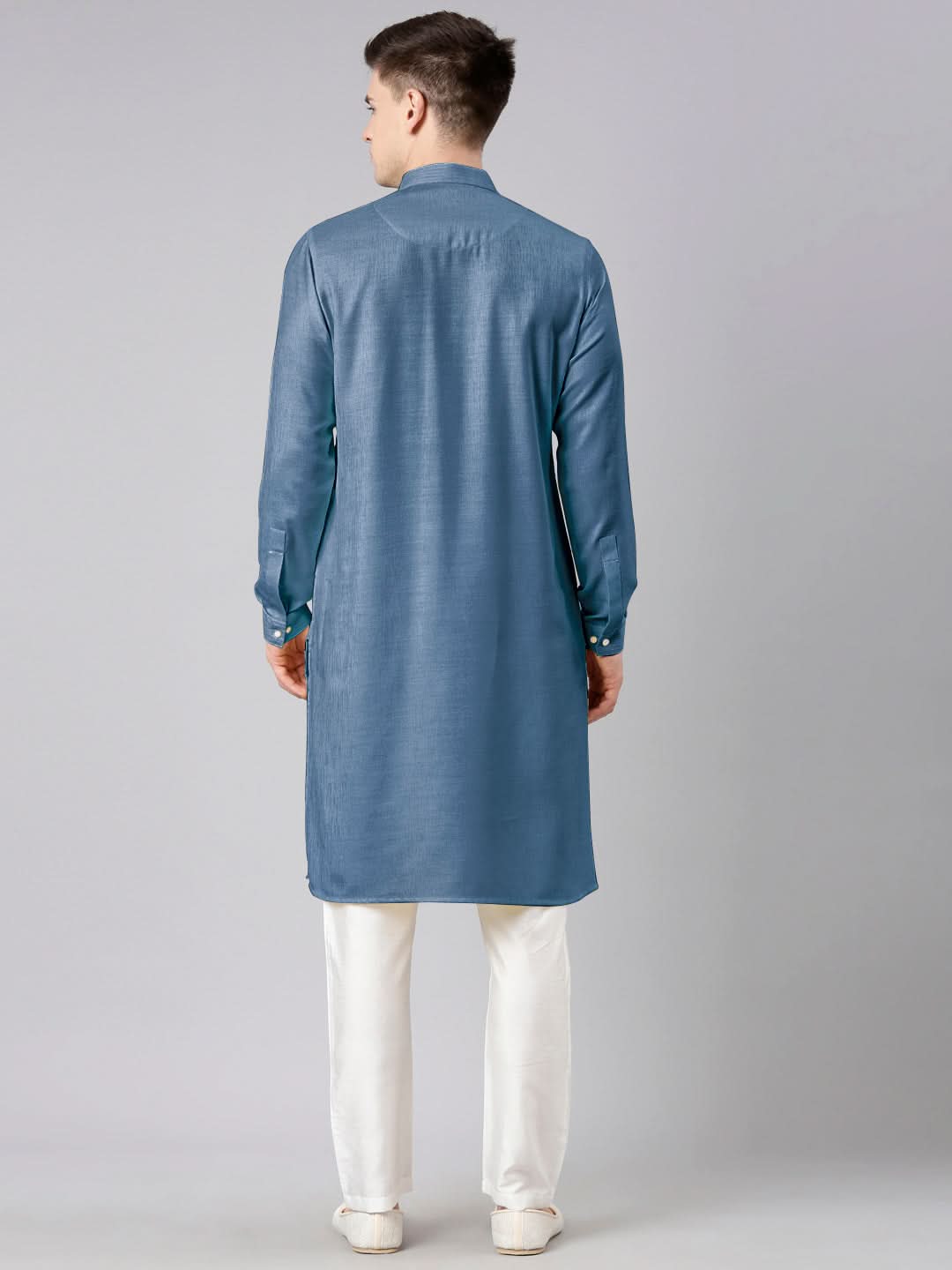 Denim Blue Pathani Kurta Set