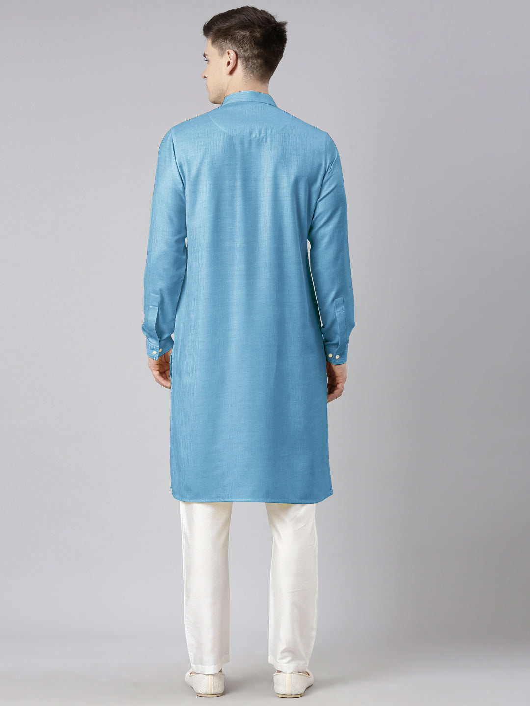 Blue Light Pathani Kurta Set