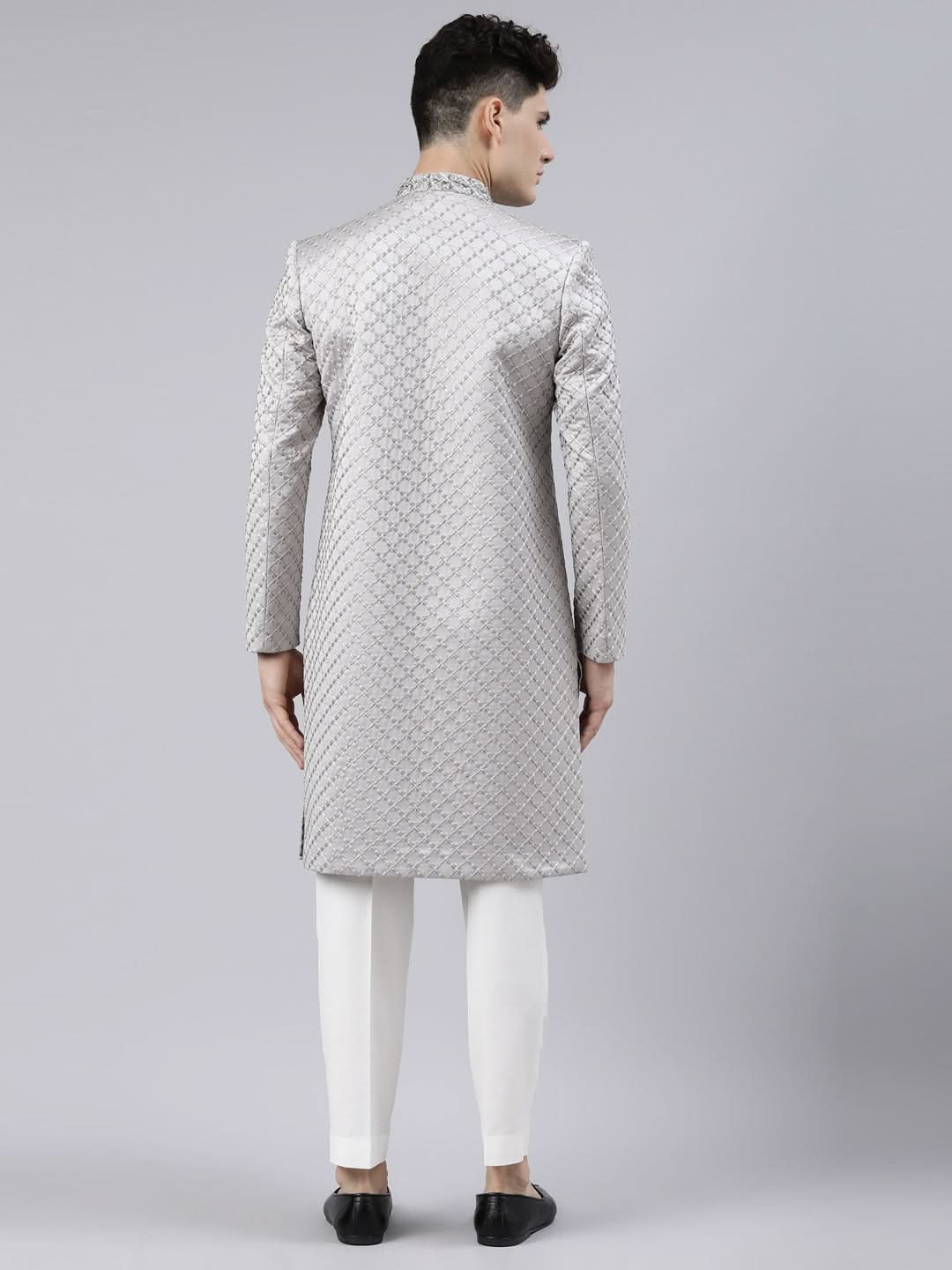 Silky Silver Classic Indo Western