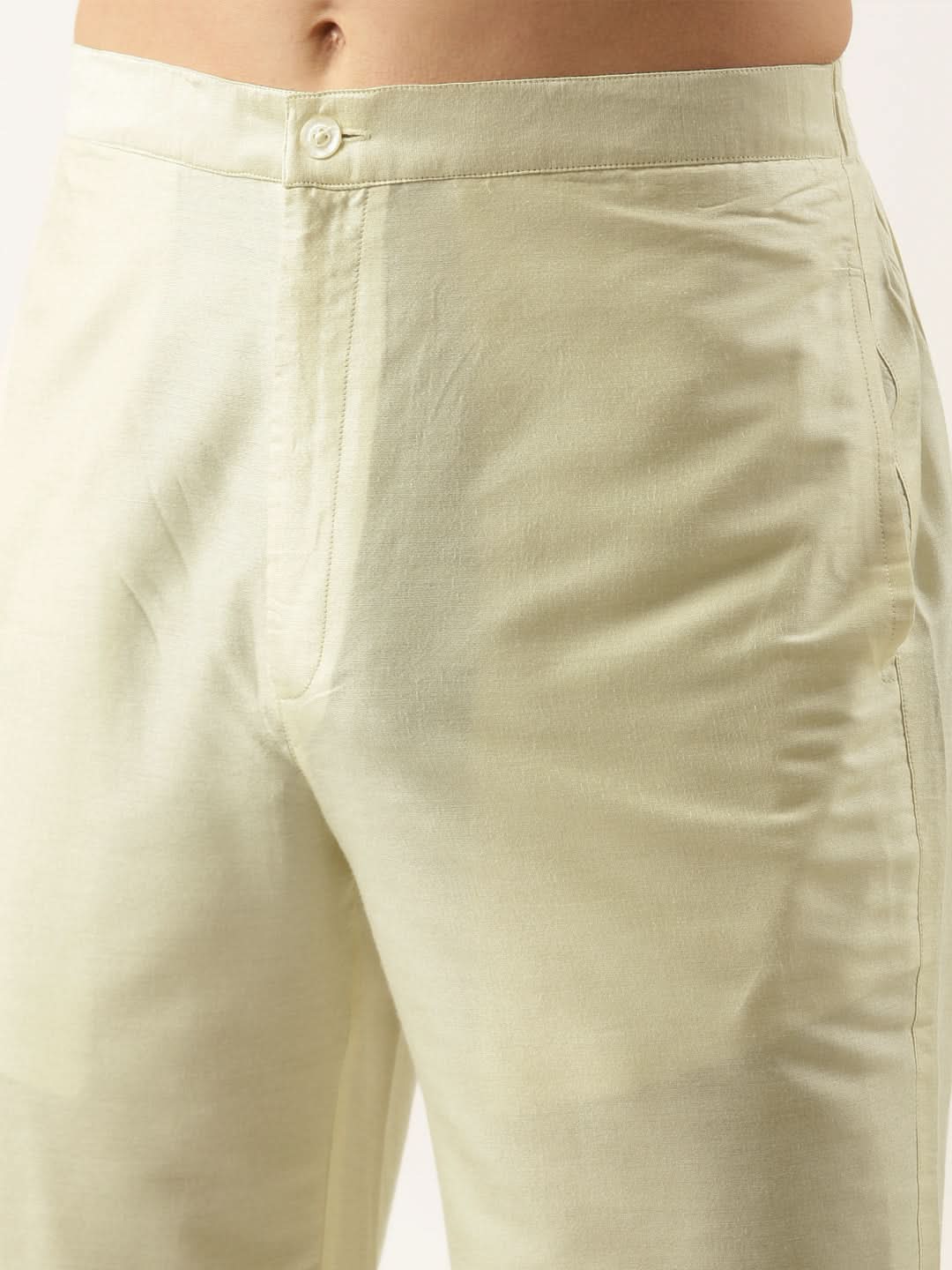 Light Gold Cotton Silk Pant Pajama