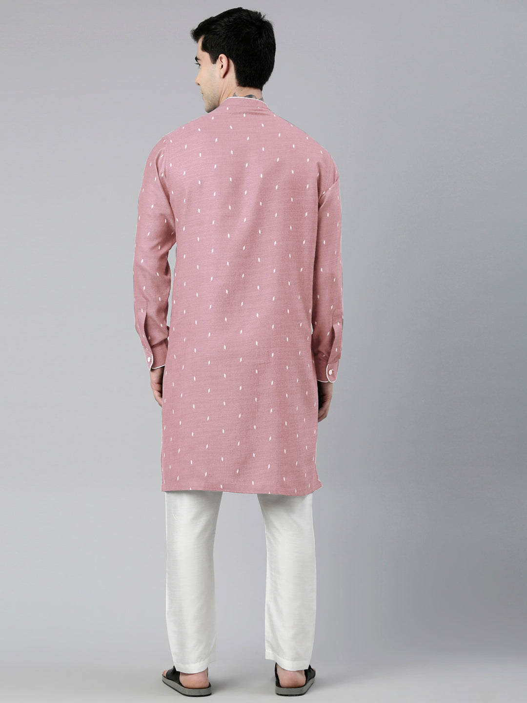 Pink Design Asymmetrical Kurta Set
