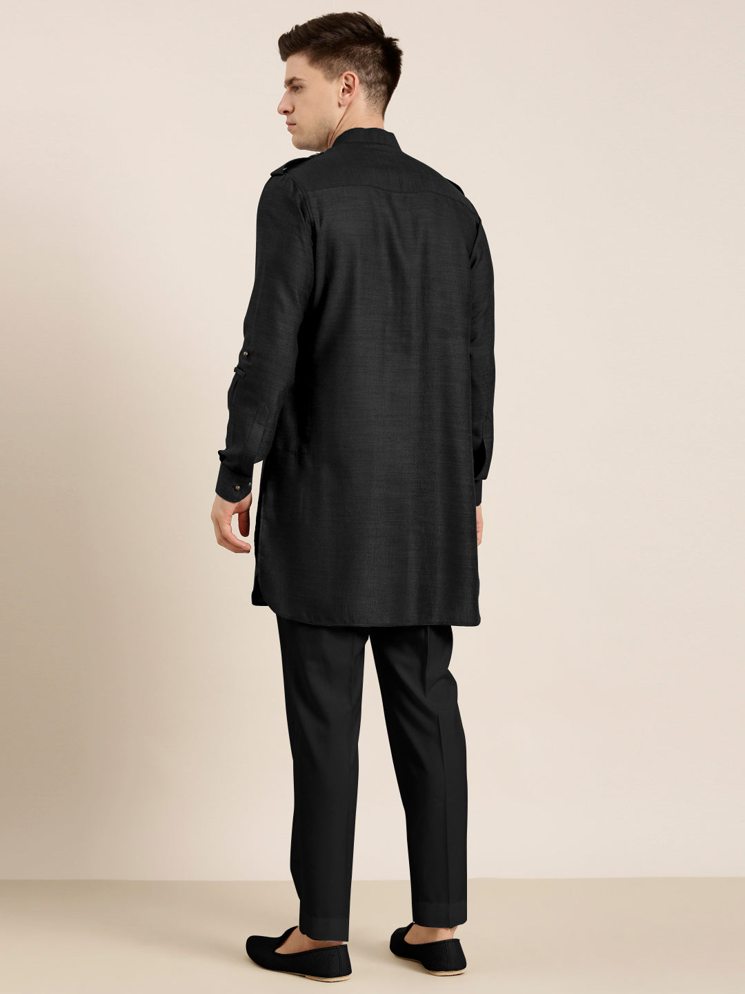 Black cotton Short Pathani