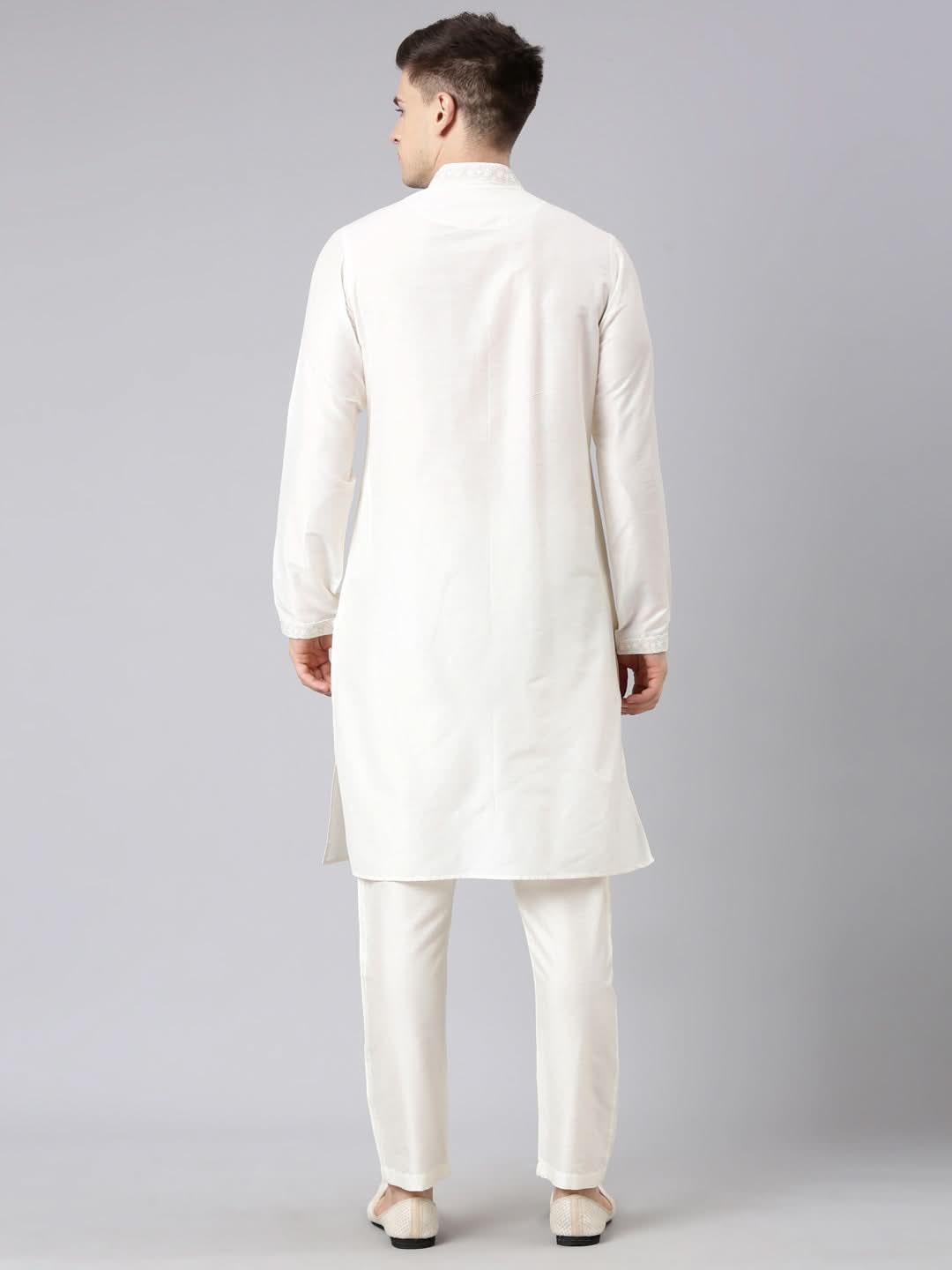 Cream Dori Embroidery Kurta