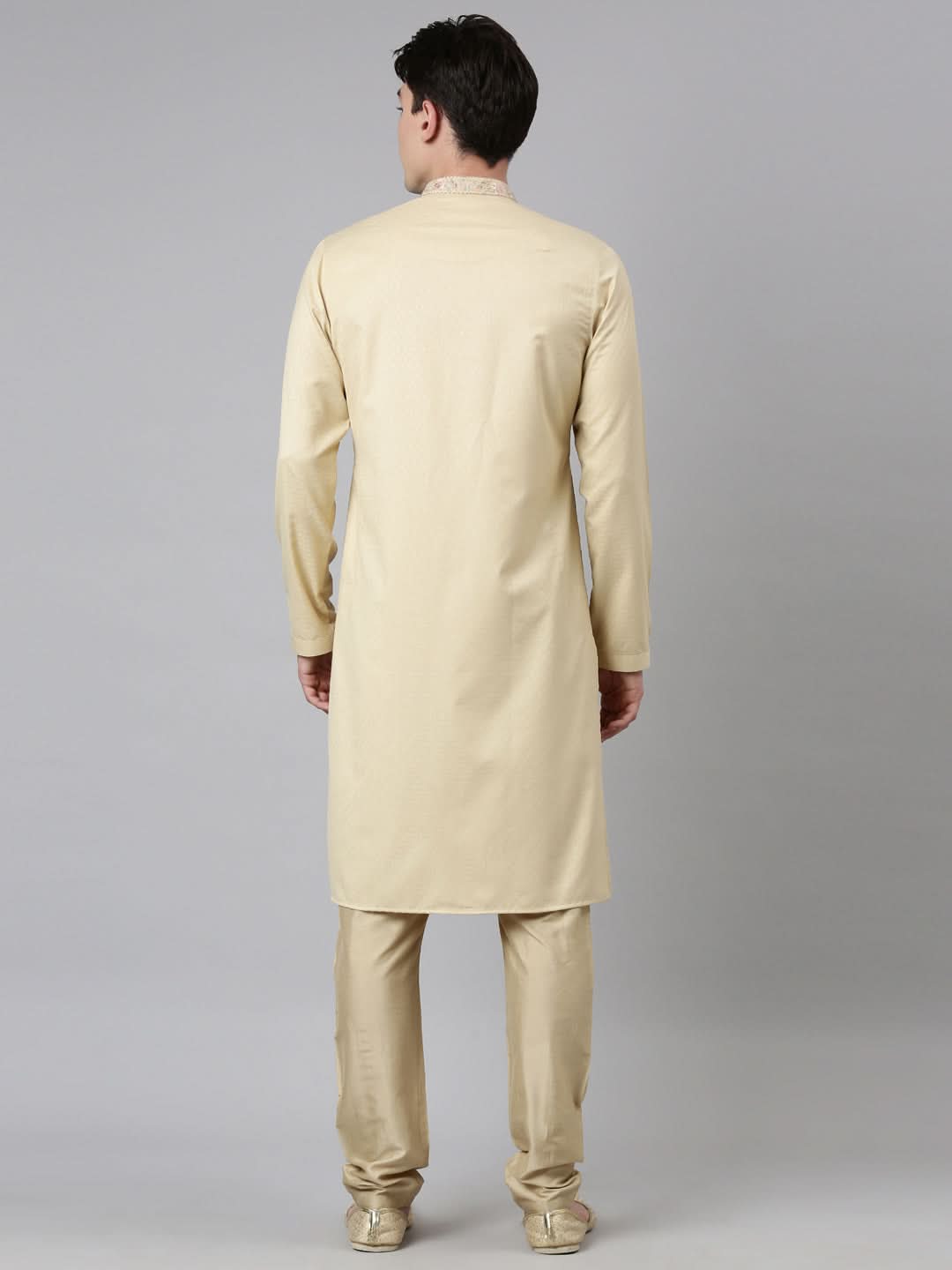 Beige Embroidered Kurta Set