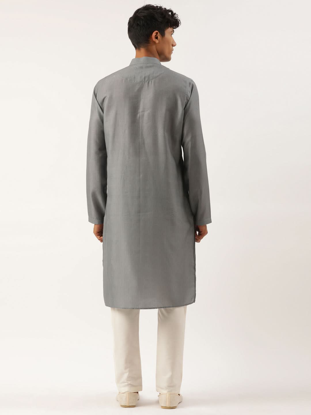 Grey Stitchline Kurta Set