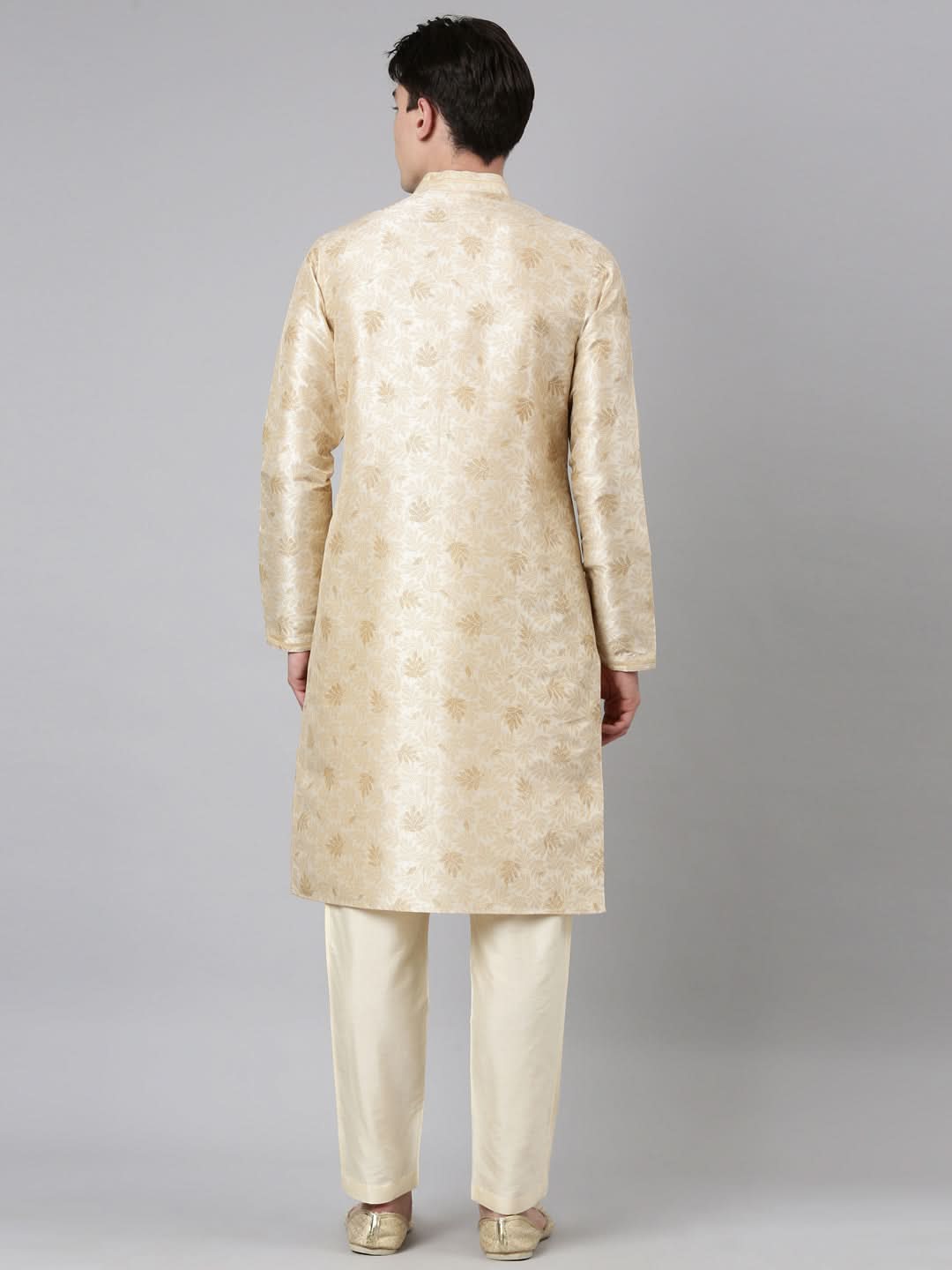 Beige Printed Kurta Set