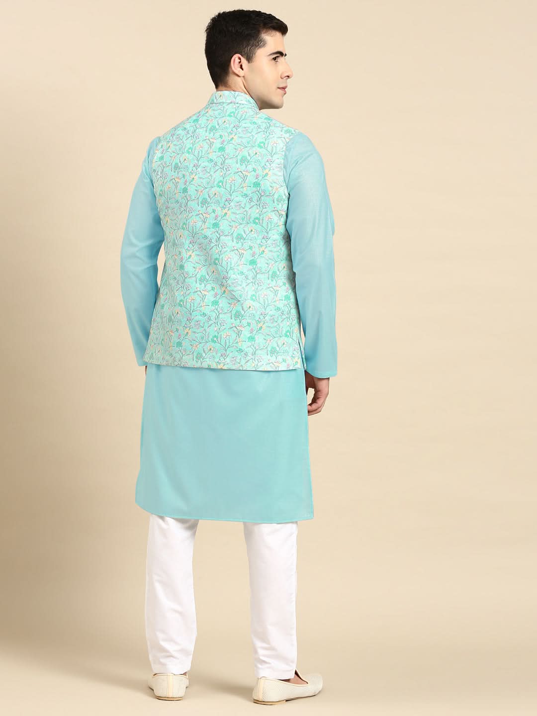 Light Pastel Blue Linen Jacket