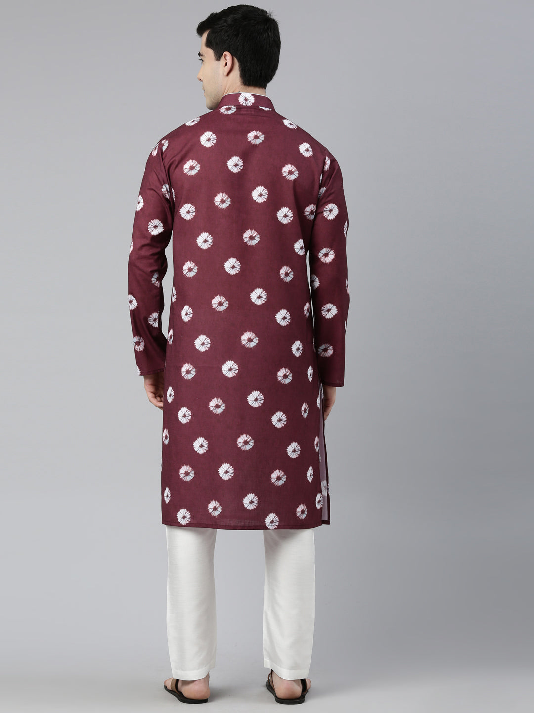 Maroon Bandhani Kurta Set
