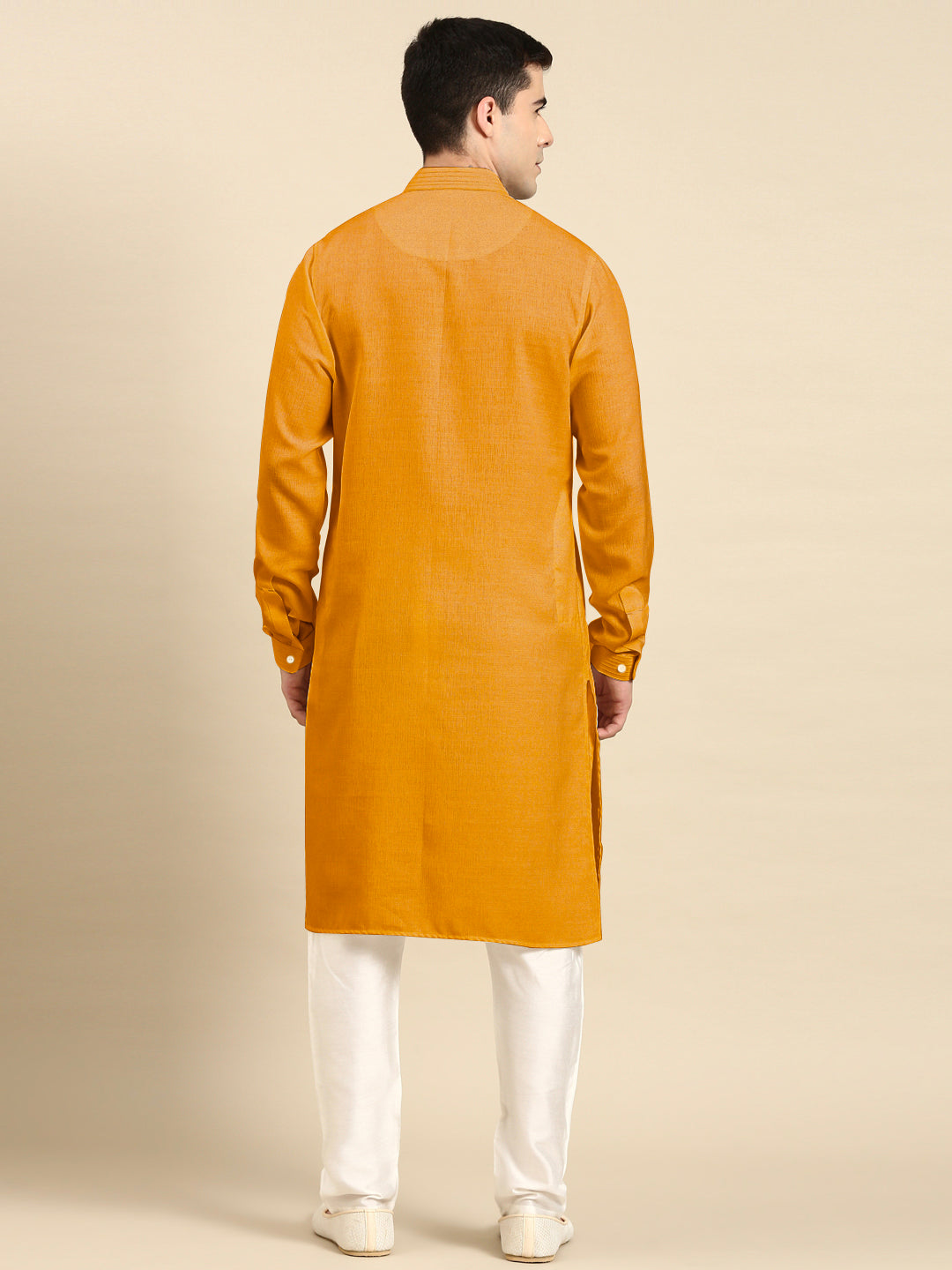 Mustard Pathani Kurta Set