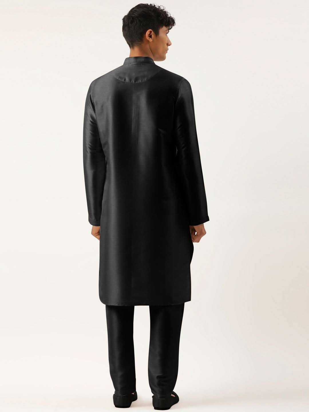 Black Embroidered Kurta Set