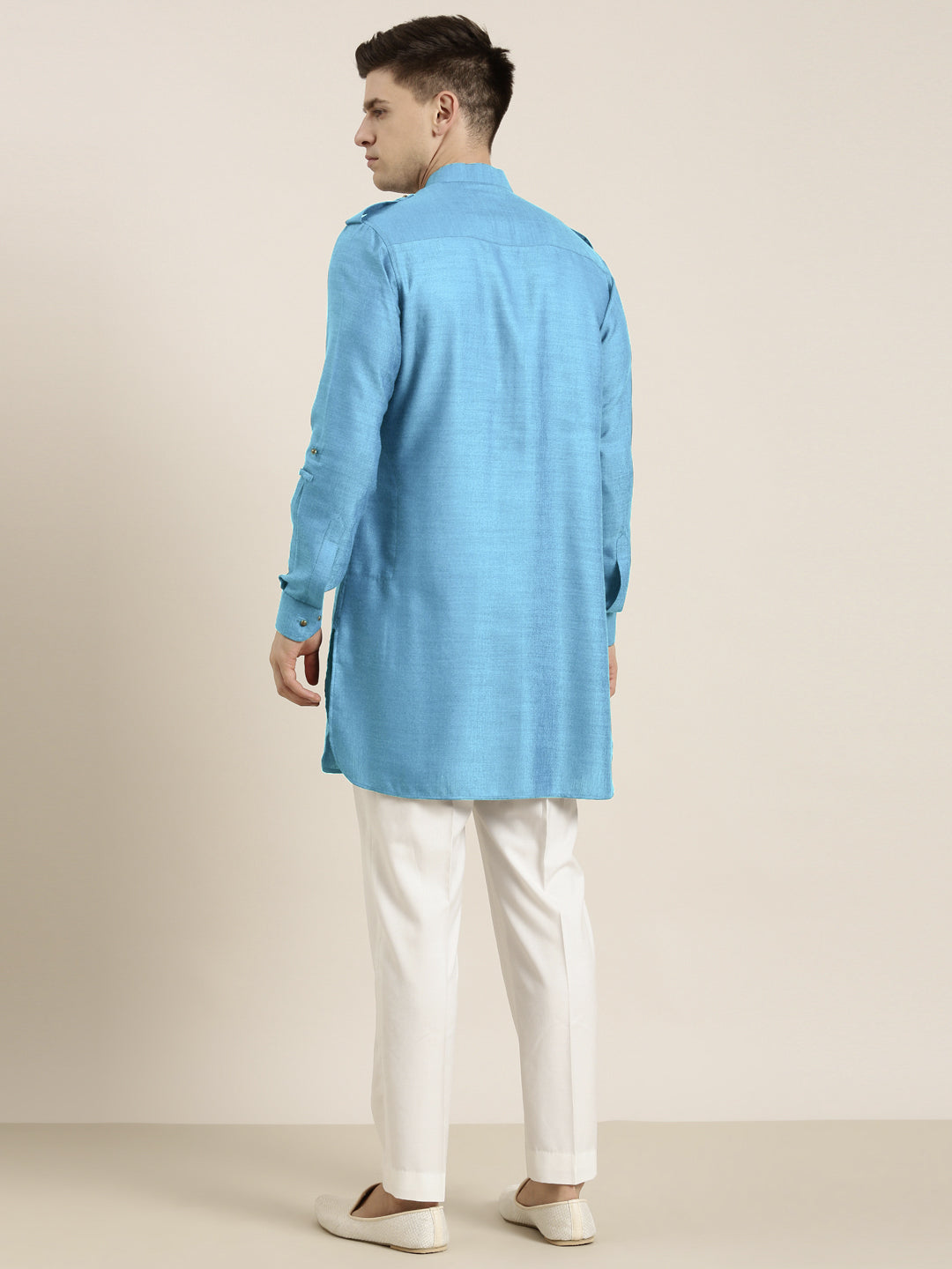 Blue Light cotton Short Pathani