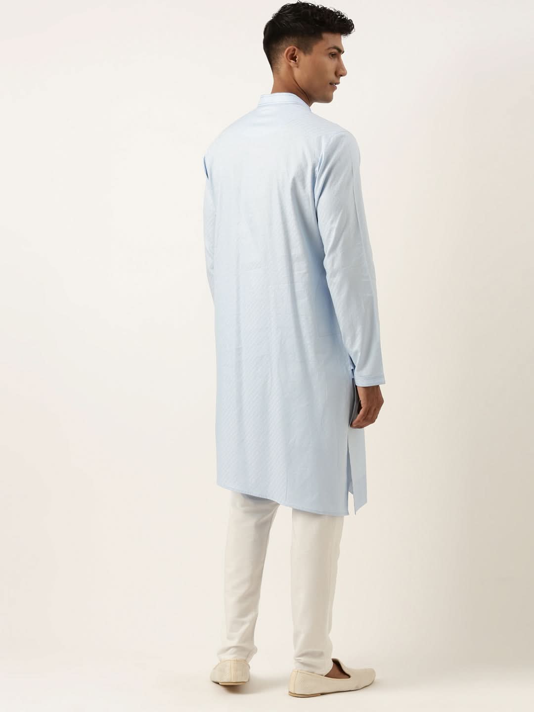 Sky Blue Asymmetrical Kurta Set
