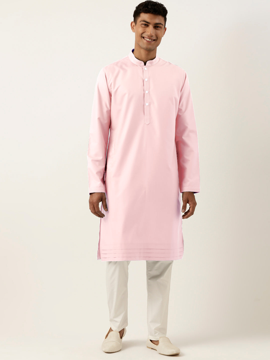 Light Pink  Cotton Kurta Set