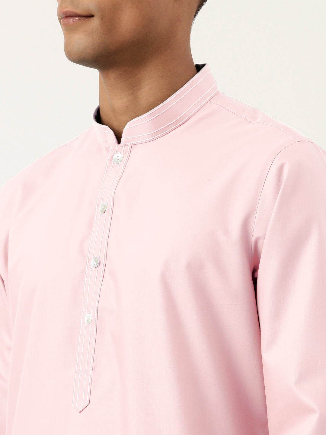 Light Pink  Cotton Kurta Set