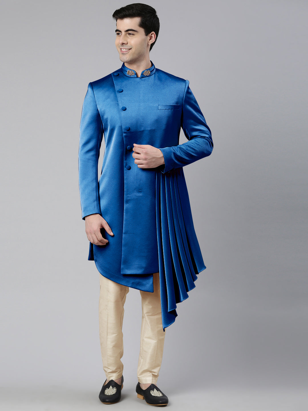 Navy Draped Indo Set