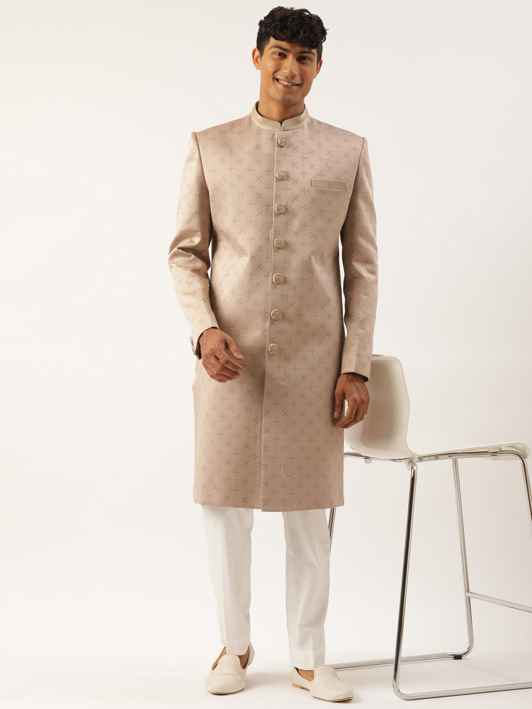 Dry Rose Achkan Set