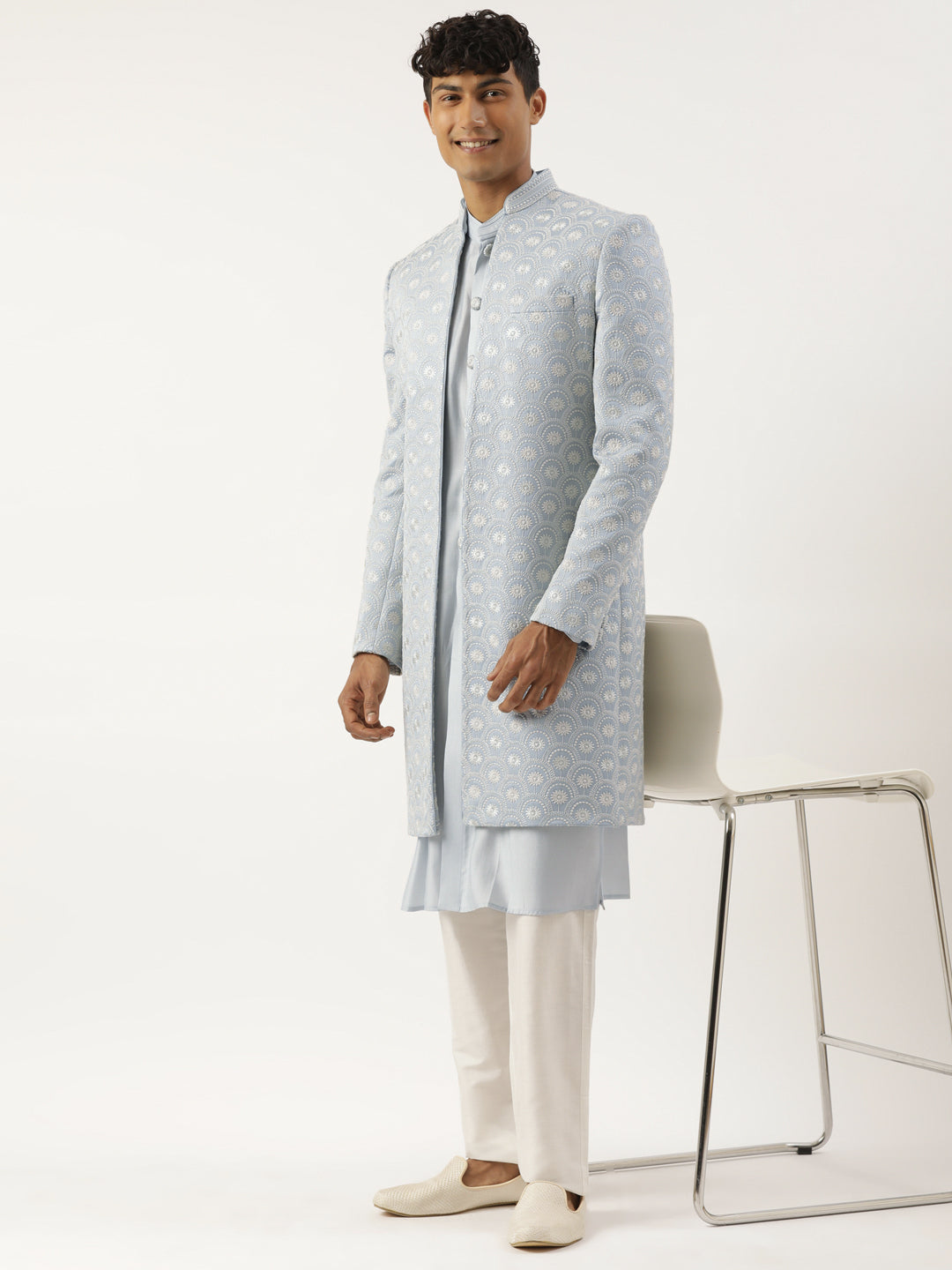 Light Blue Embroidery Indo