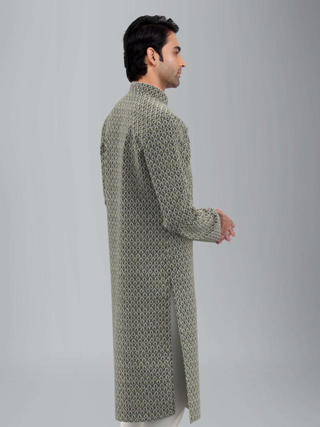 Green Printed Chikankari Kurta Set