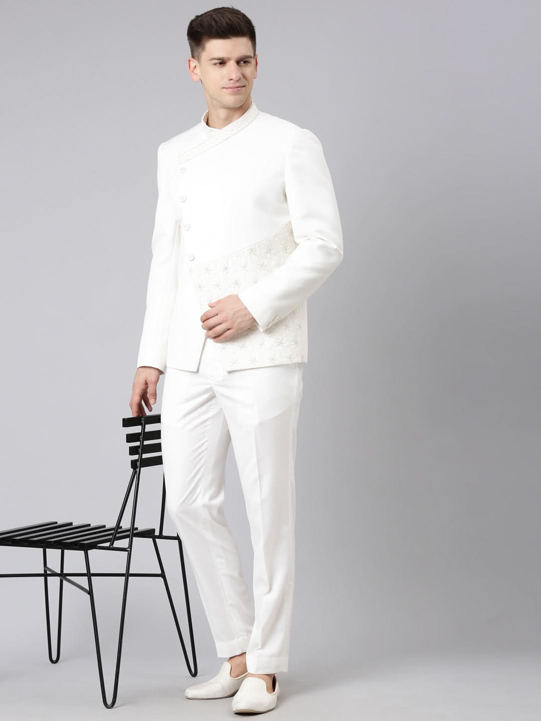 Offwhite overlap Design Bandhgala