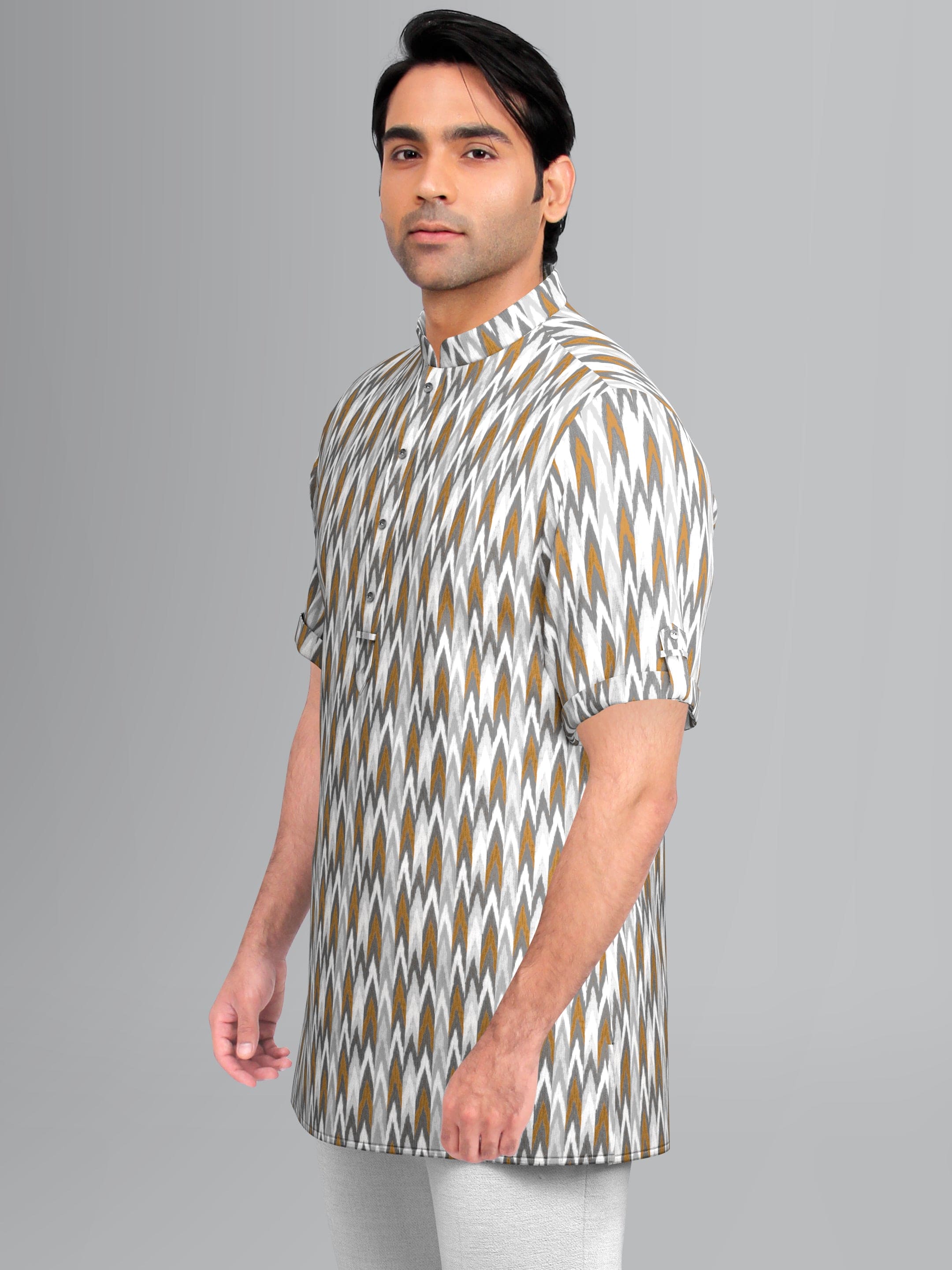 Grey ikat Short Kurta