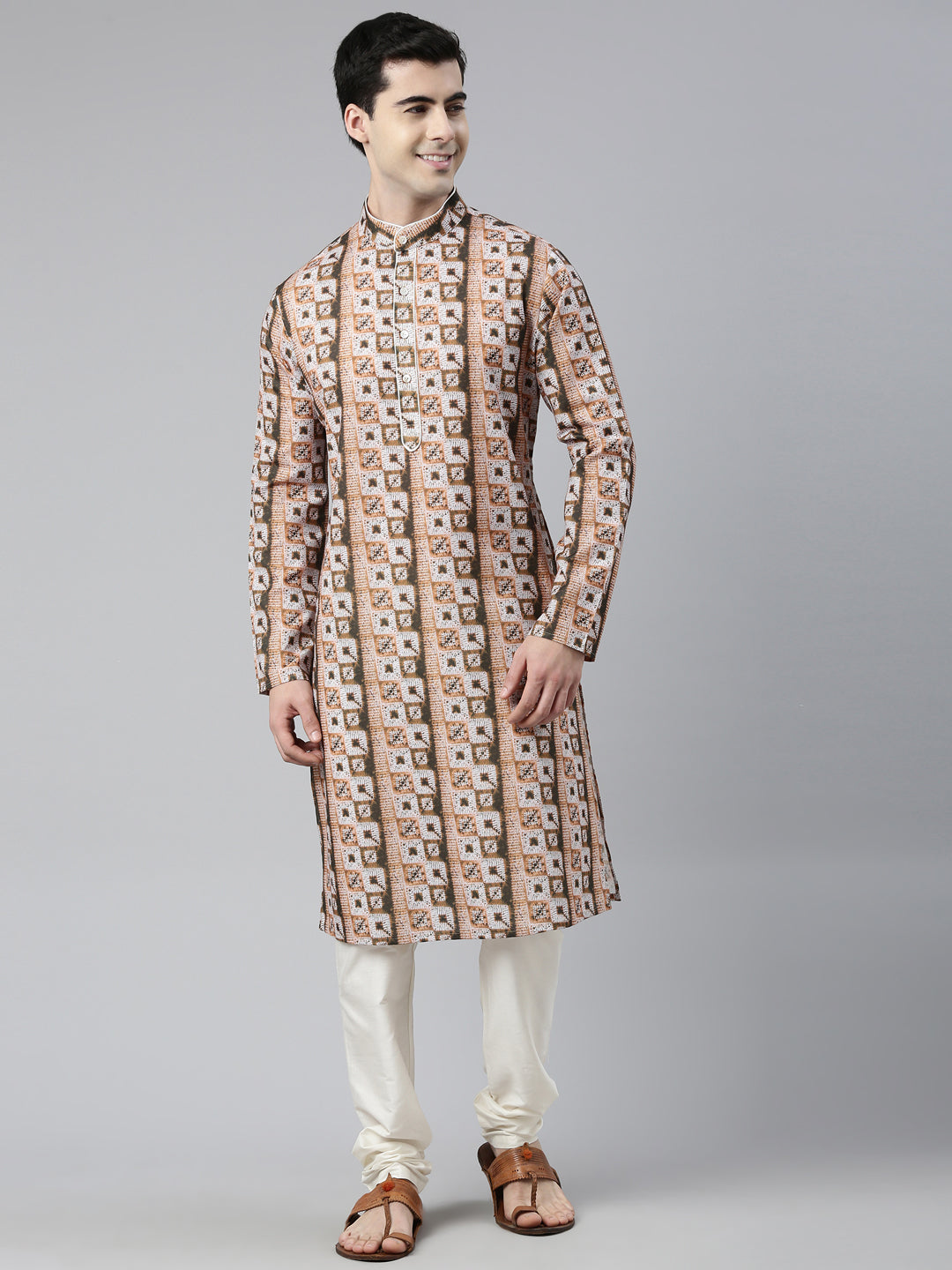 Mustard Tie Dye Kurta Set
