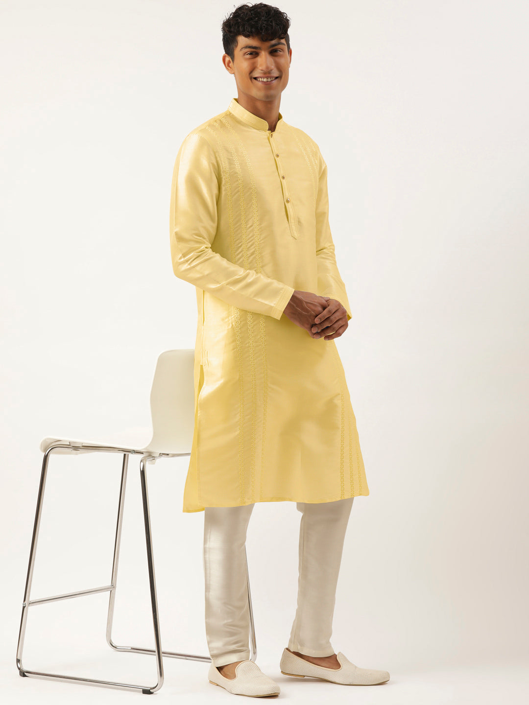 Yellow Embroidered Kurta Set