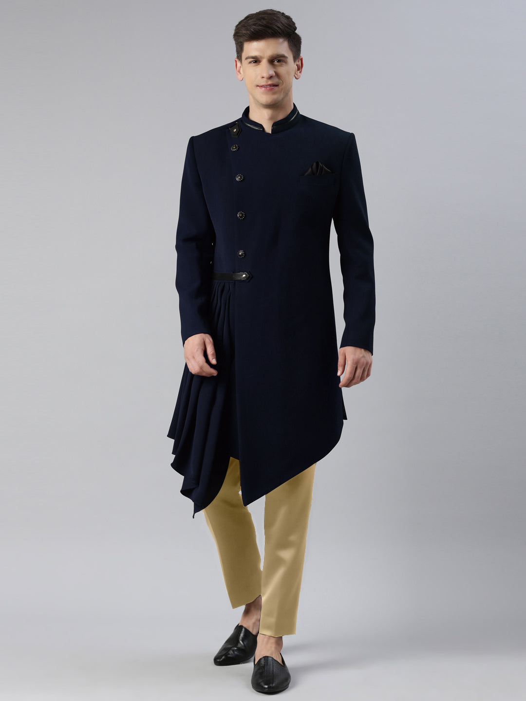 Blue Drape Indowestern