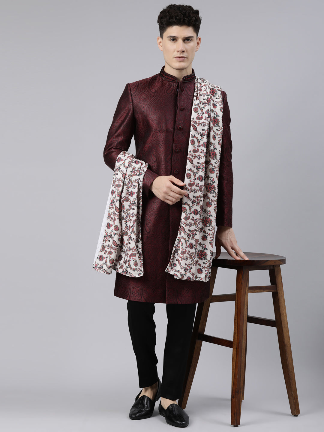 Maroon Classic Indo Set