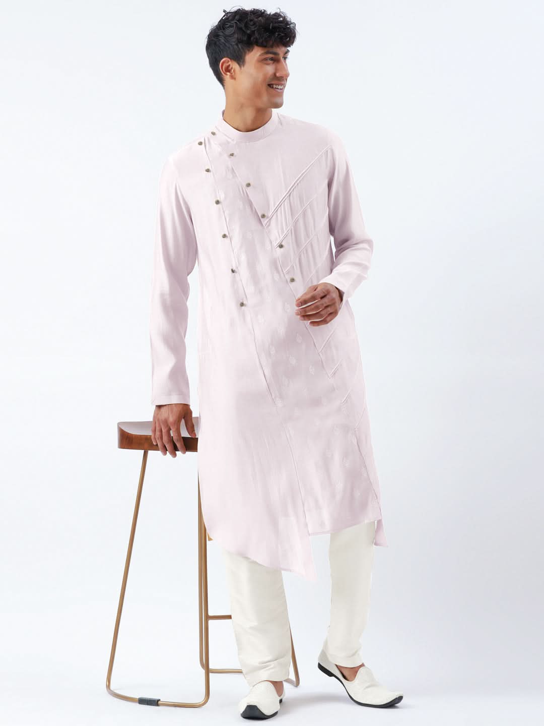 Lavender Open Layered Kurta Set