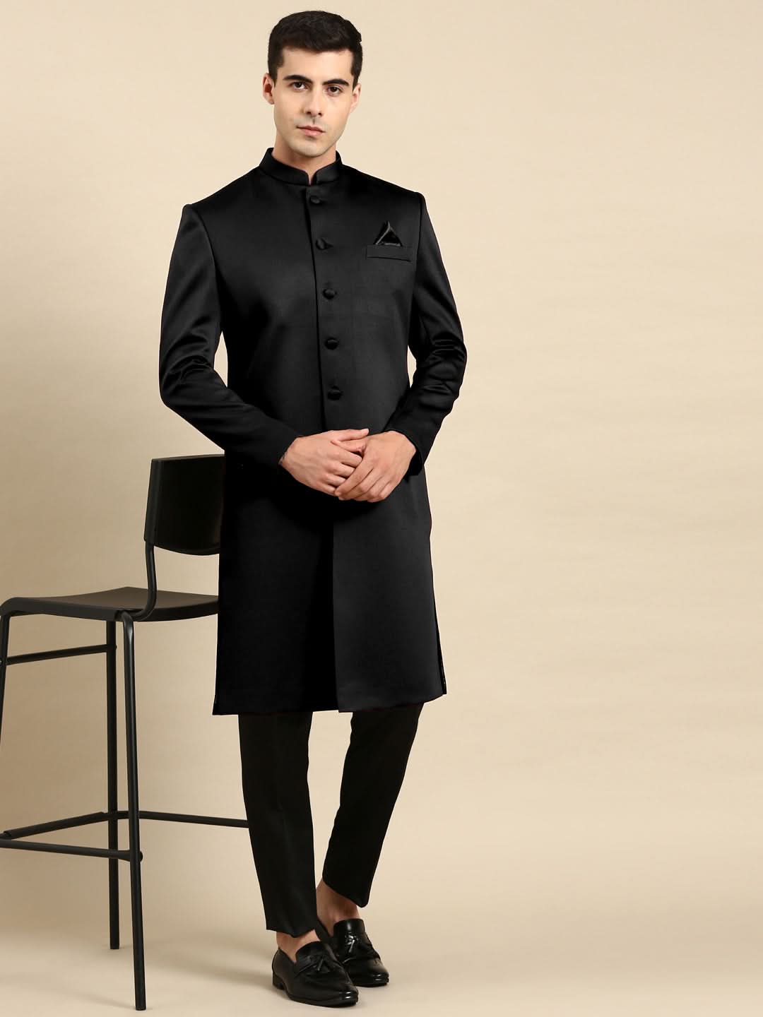 Black Classic Achkan