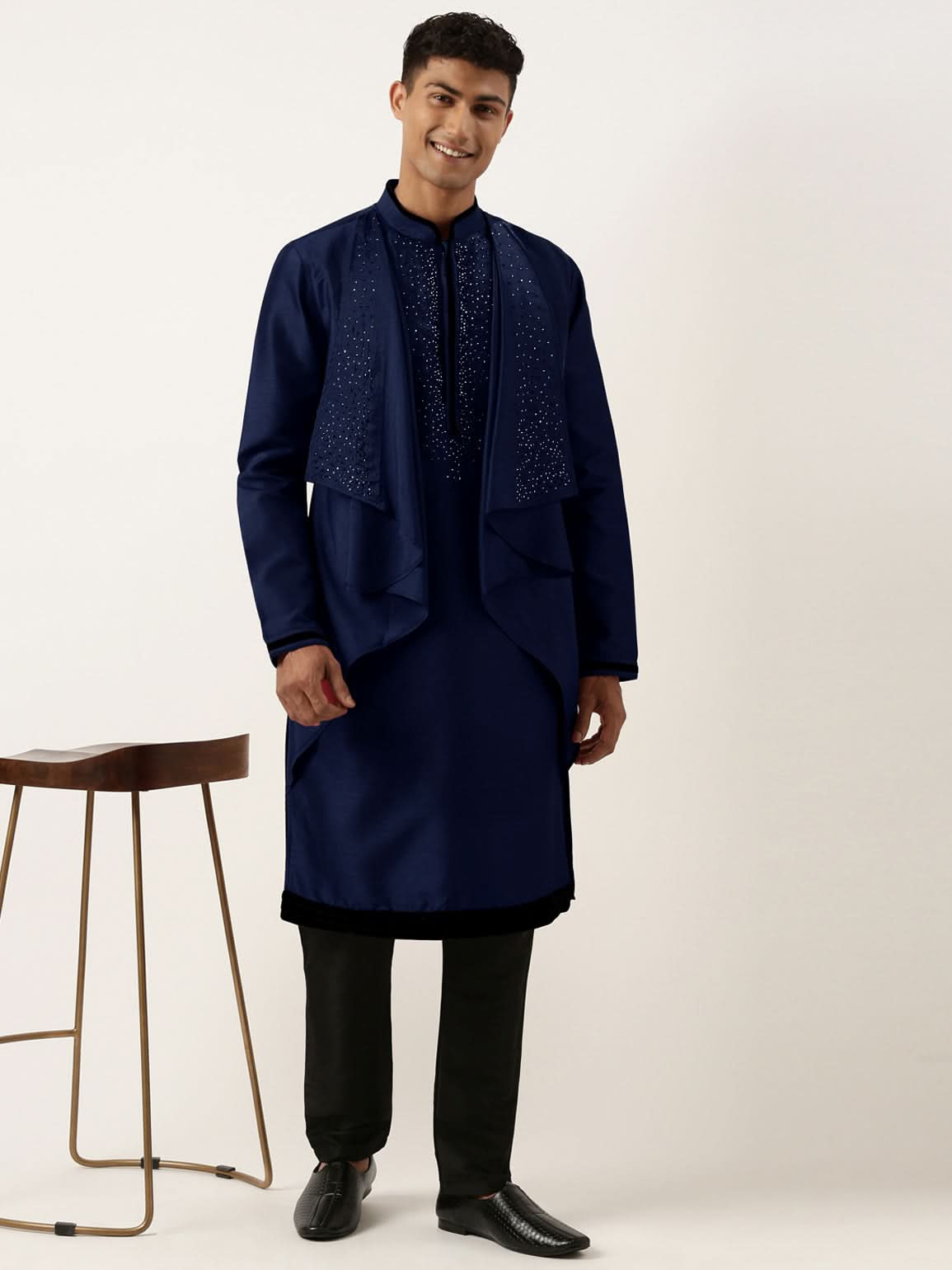 Blue Ombre Layered Kurta Set