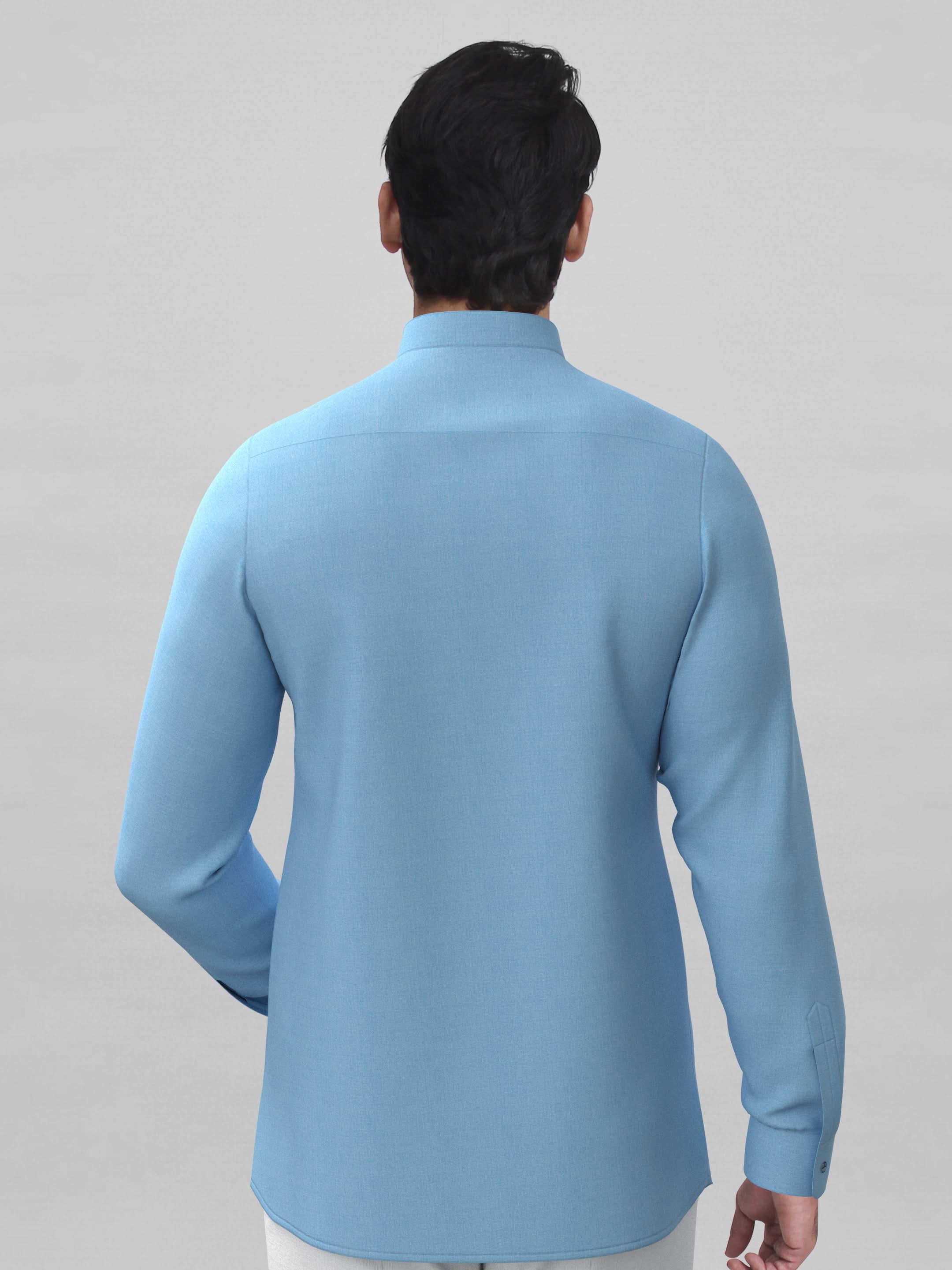 Light Blue Side open short kurta