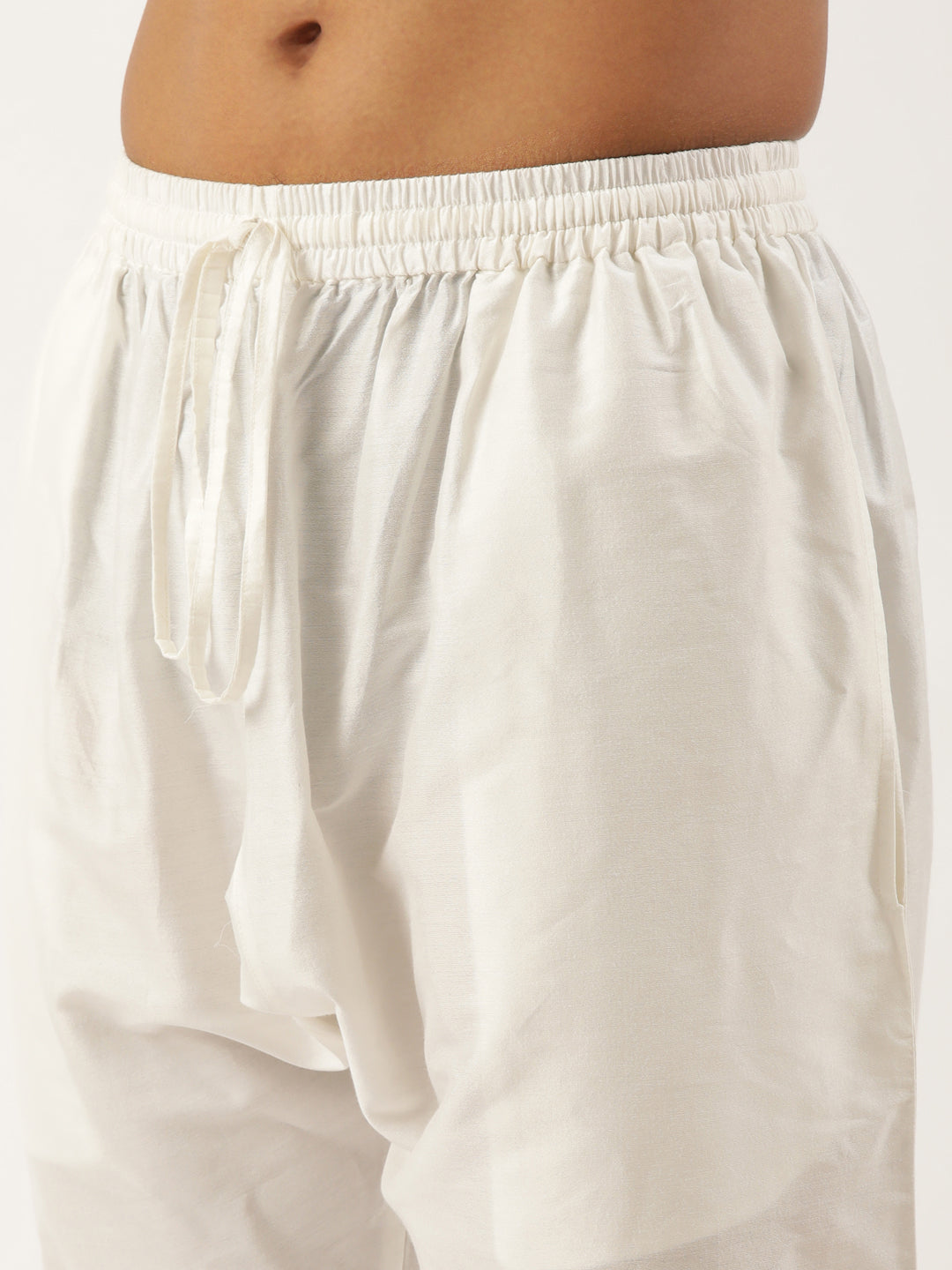 White Multi Color Embroidered Jacket Kurta Set