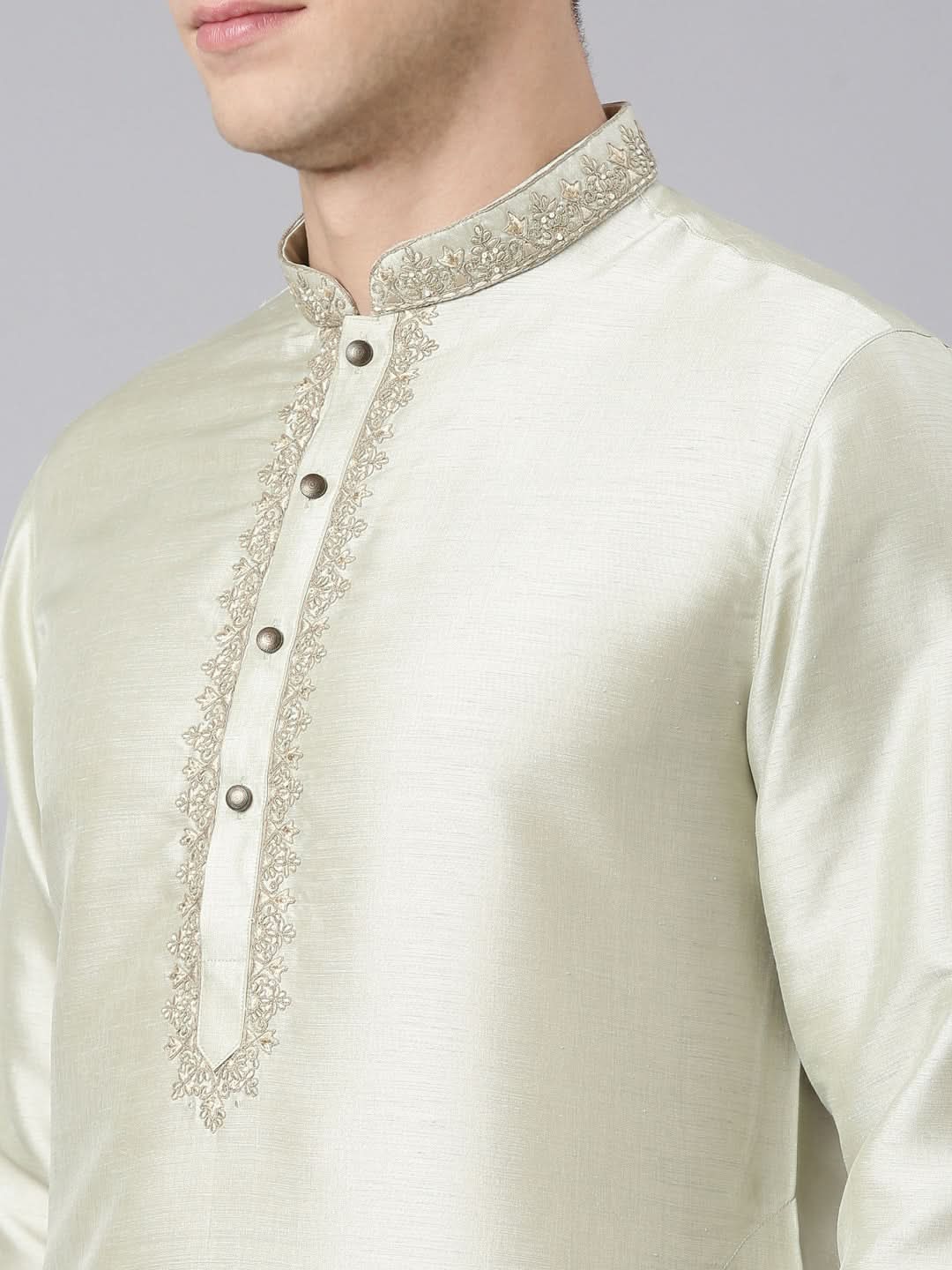 Sage Green Embroidered Kurta Set