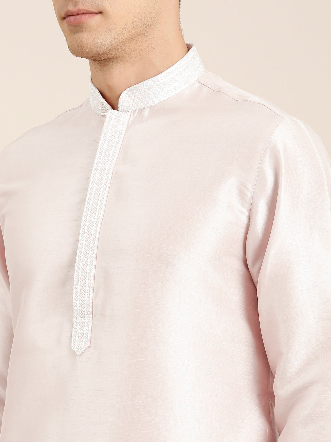 Light pink Embroidered Kurta Set
