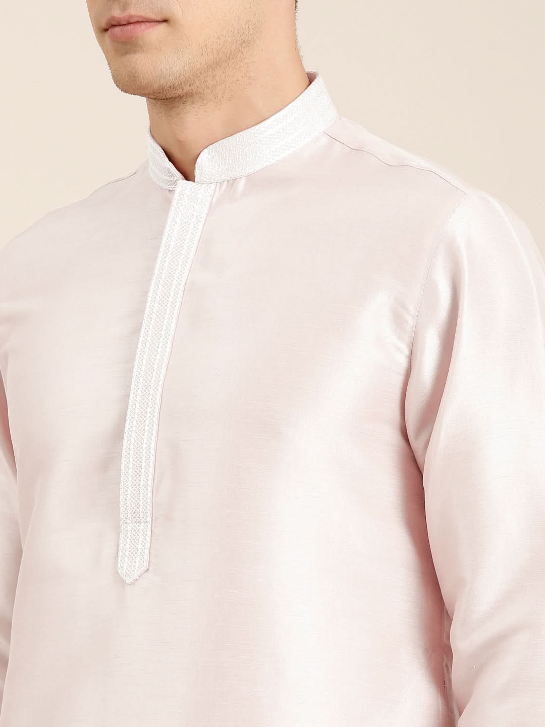 Light pink Embroidered Kurta Set