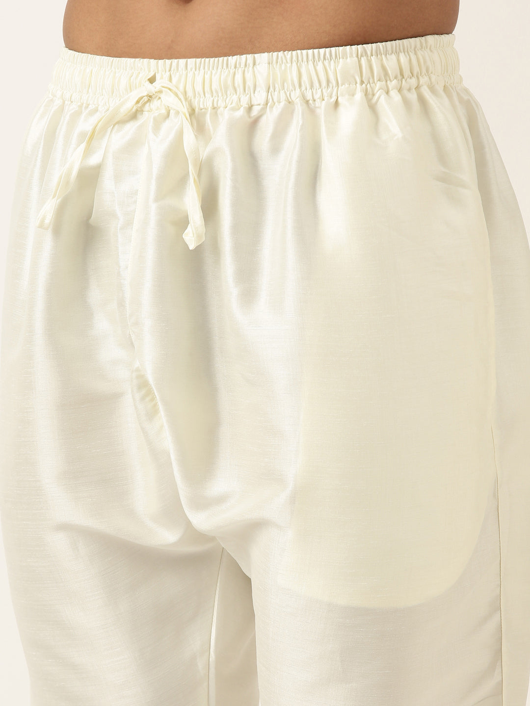 Cream Green Embroiderd Layered Long Jacket Kurta Set