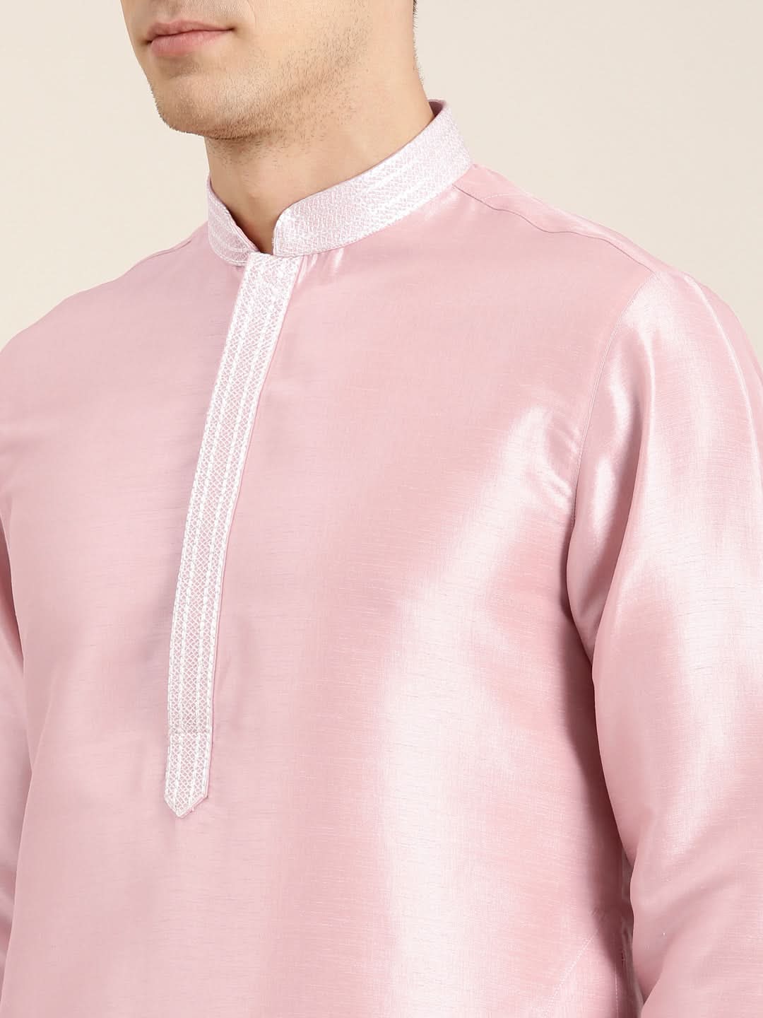 Pink Embroidered Kurta Set
