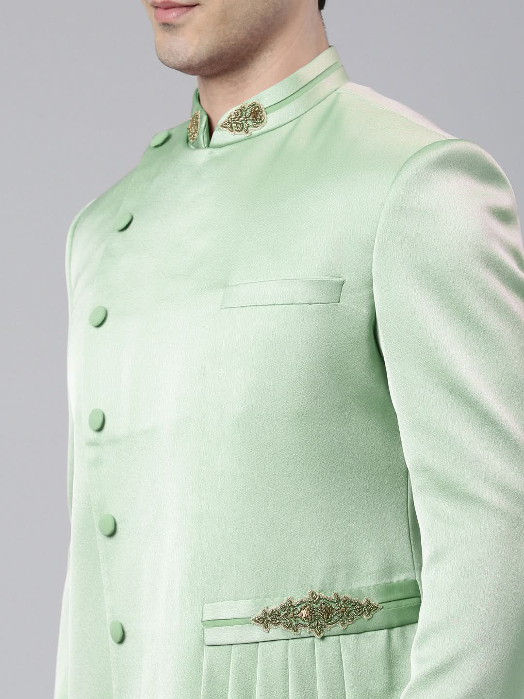 Green Draped Indo Set