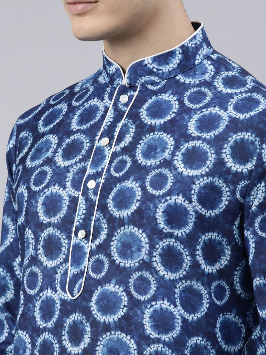 Blue Bandhani Kurta Set